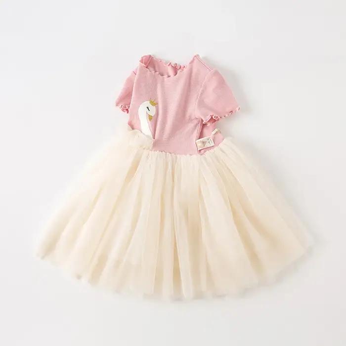 Robe pour fille Dave Bella, nouvelle robe de princesse pour bébé, en maille et dentelle, élégante et