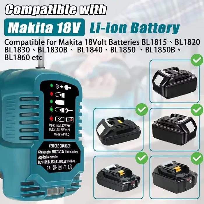 Batterie Li-ion DC 12V/24V, Mini chargeur de voiture Compact, prise allume-cigare avec LED pour batt
