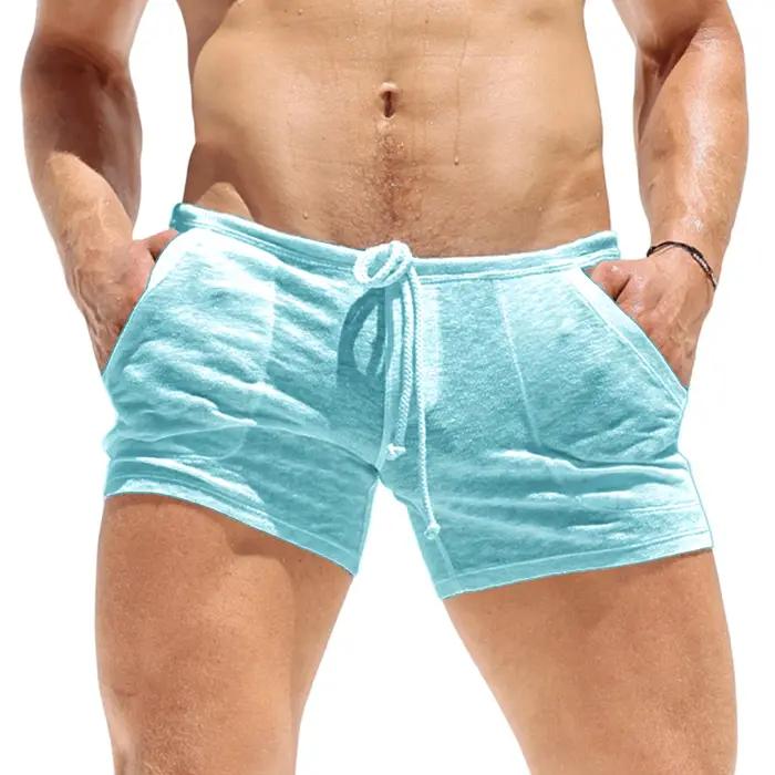 Shorts d'été pour hommes avec cordon de serrage et poches, shorts décontractés élégants de couleur u