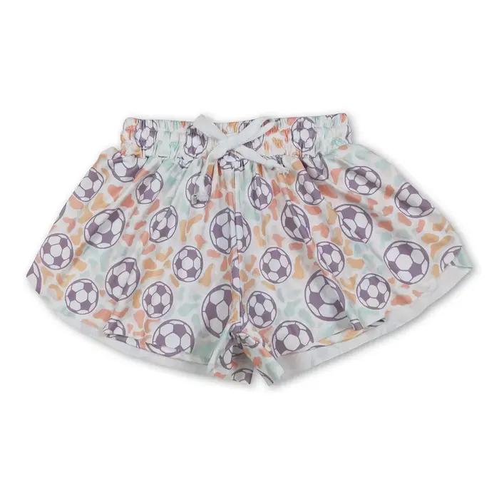 Shorts d'été à volants pour bébés filles, motif léopard, avec nœuds colorés