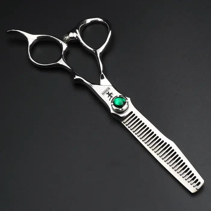 Ciseaux à cheveux professionnels en acier VG10 de 6 pouces, ensemble de ciseaux de coupe et d'aminci