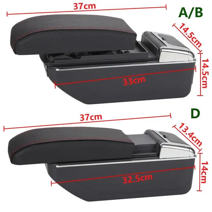 Boîte d'accoudoir pour Peugeot 208, boîte de rangement pour accoudoir de voiture 2019 – 2024, cendri