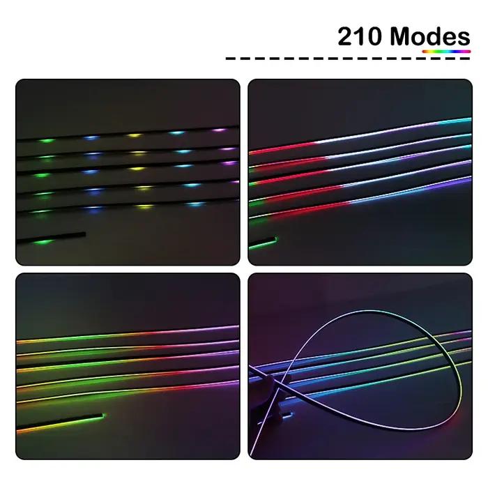 Lumières ambiantes LED universelles pour voiture, banderole intérieure, bande acrylique cachée, lamp