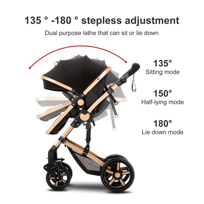 Poussette bébé poussette 3 en 1 système de voyage landau léger de naissance tout-Terrain bébé Buggy