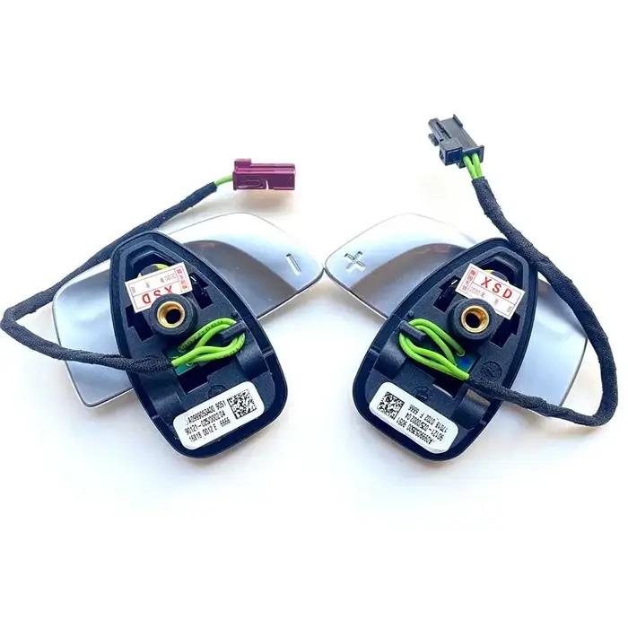 Paire de palettes de changement de volant de voiture, haute qualité, noir et argent, mise à niveau,