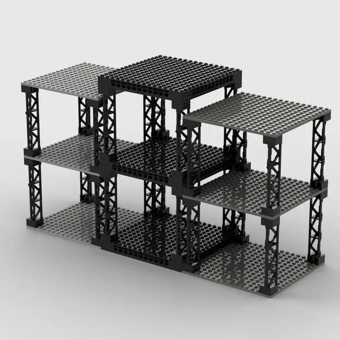 Blocs de construction multifonctionnels, Support de rangement de bureau multicouche empilable, bunke
