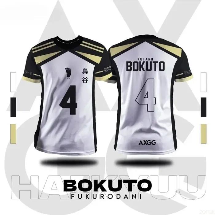 Haikyuu Fukurodani Bokuto Anime hommes T-Shirts 2025 nouvelle mode d'été maillot décontracté col ron