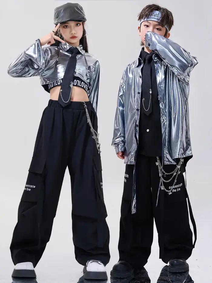 Costume Hip Hop pour filles, vêtements de danse Jazz pour enfants, vêtements de spectacle de danse d