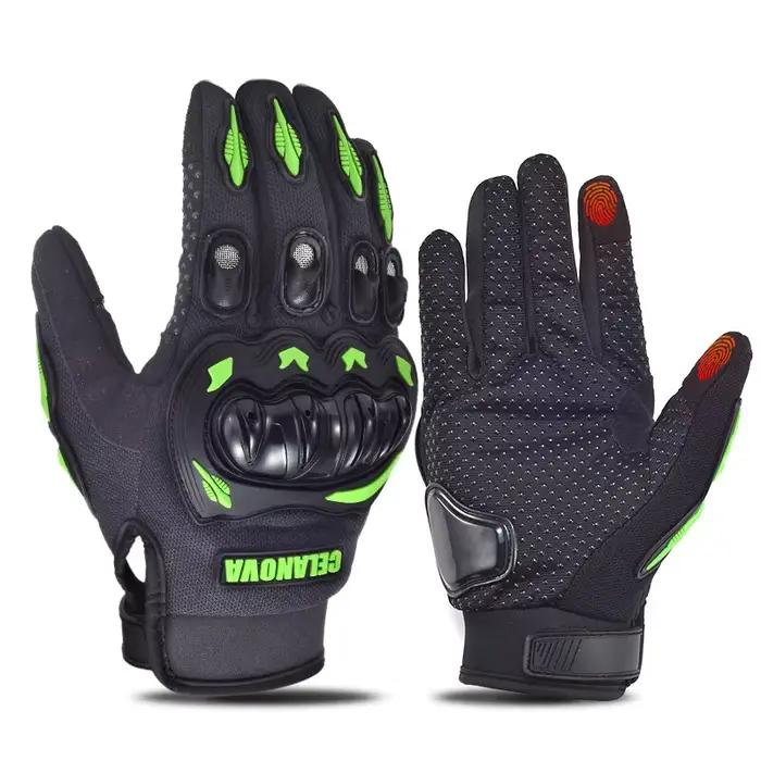 Gants de moto plein doigt hommes écran tactile hors route gants de moto gants de vélo de montagne