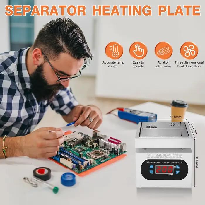 Station de chauffage numérique 350W/500W, plateforme de préchauffage électronique, plaque chauffante