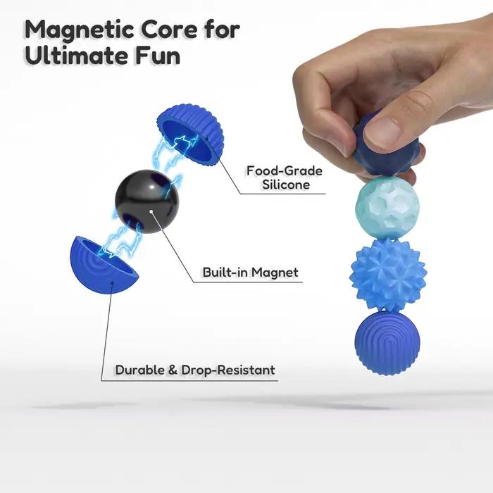 Boules magnétiques Fidget Toy EDC Anti-Stress, jouet Antistress, anxiété, aimant sensoriel, Fidgetin