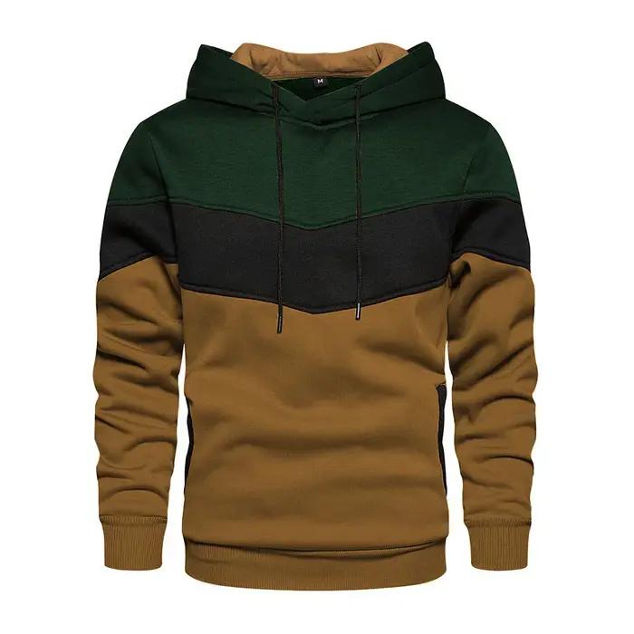 Sweat à capuche pour hommes, trois tons, pour la course à pied, le sport, la mode, tendance, couleur