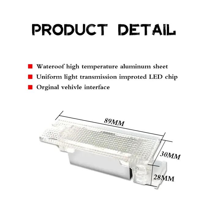 Lumières LED contrastées pour coffre à bagages, lumières de coffre, 12V, VW Caddy, Eos, Golf, Jetta,