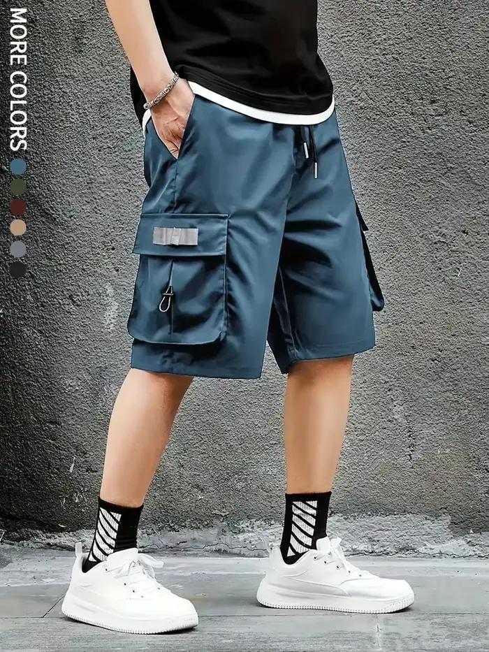 Short cargo pour hommes, plein air, voyage, sports décontractés, grandes poches, tissus durables et