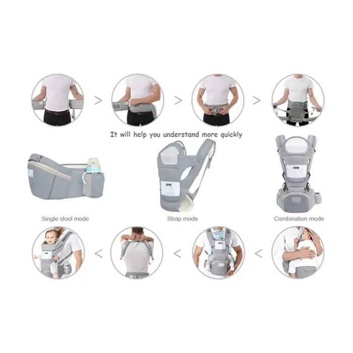 Porte-bébé ergonomique pour bébé, tabouret de taille multifonctionnel pour nouveau-né à tout-petit,