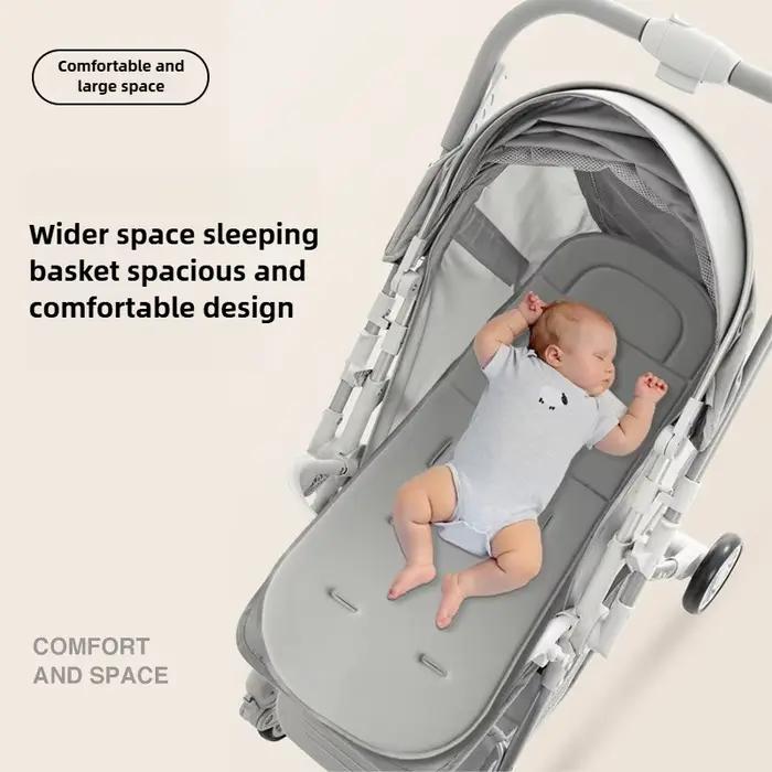 Poussette nouvellement améliorée avec chariot poussoir bidirectionnel à vue élevée qui peut s'asseoi