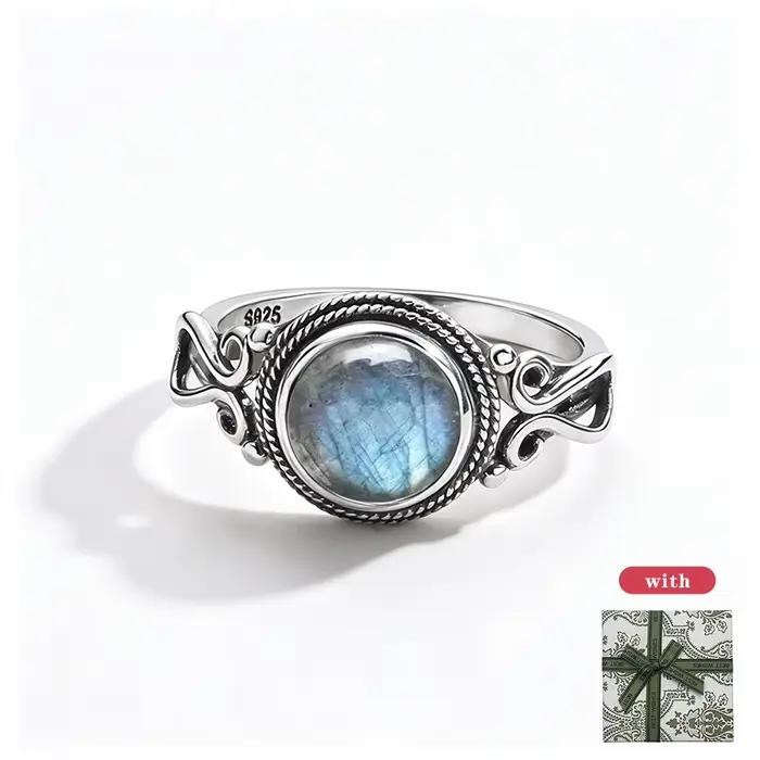 Bagues en argent vintage personnalisées avec boîte cadeau