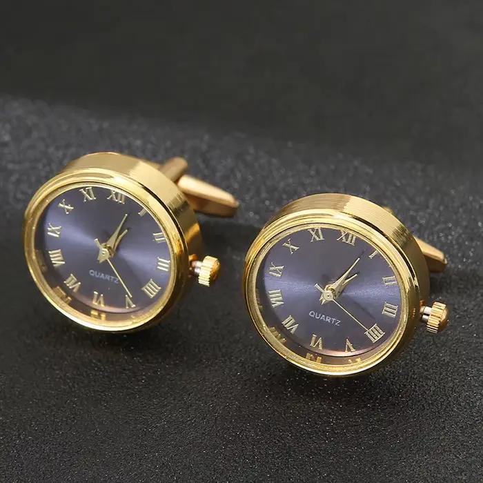 Boutons de manchette de montre pour hommes, chemises de cou, boucle de luxe, Business fonctionnelle,