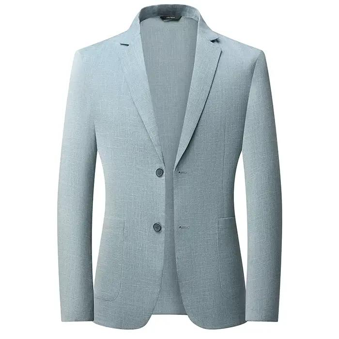 Veste de costume élégante et décontractée pour homme, en soie jacquard de haute qualité, offrant une