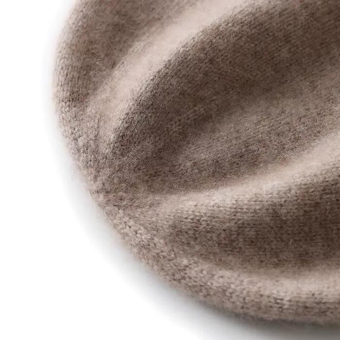 2024 hiver unisexe 100 cachemire chapeaux en plein air décontracté garder au chaud couleur unie cach