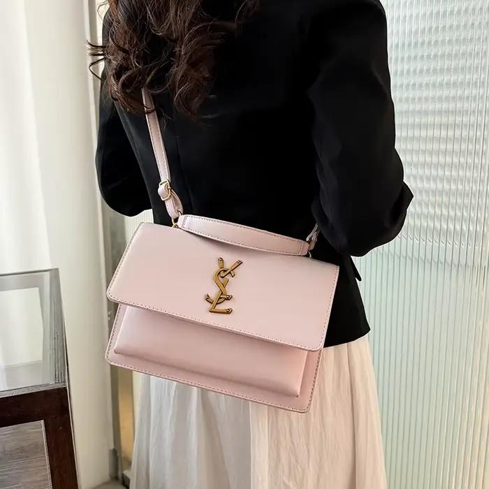 Sac Messager Femme de Marque de Luxe, Sac à Langer Élégant en Cuir, Design Minimaliste Grande Capaci