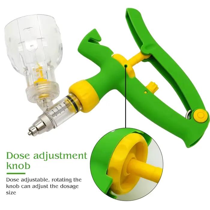 Seringue continue automatique vétérinaire de 2/5ml, avec aiguilles, Injection animale, aspirateur ré