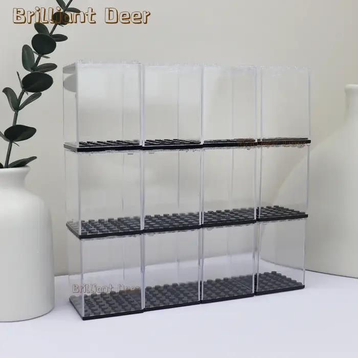 Boîte d'affichage empilable en acrylique pour blocs de construction, support de figurines, modèle de
