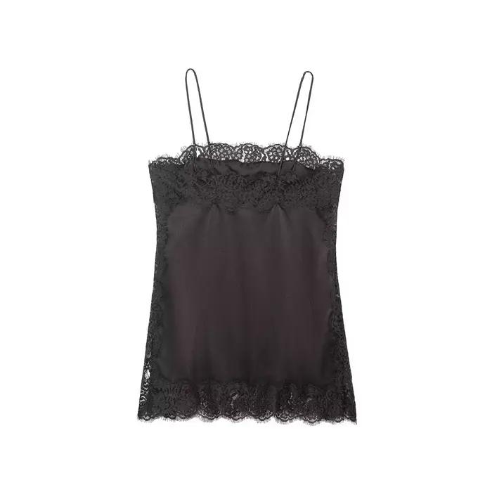 Zevity 2026 femmes Sexy dentelle couture doux Satin fronde Blouse femme Style intérieur marque chemi