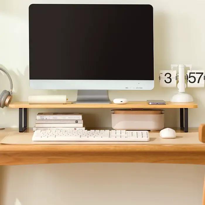 Support de rehaussement pour ordinateur de bureau, support de rangement pour bureau, support de base