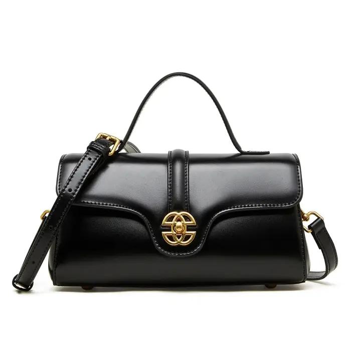 Sac à main de luxe en cuir de vache fendu pour femmes, sac à bandoulière carré de bonne qualité, nou