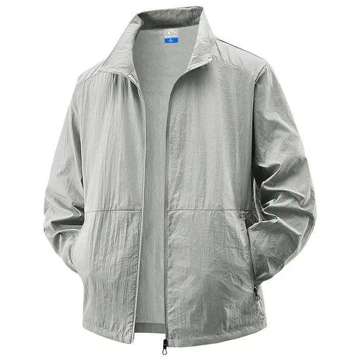 Veste de cyclisme d'été en peau de soleil pour hommes, grande taille 7XL 8XL, manteau de course en p