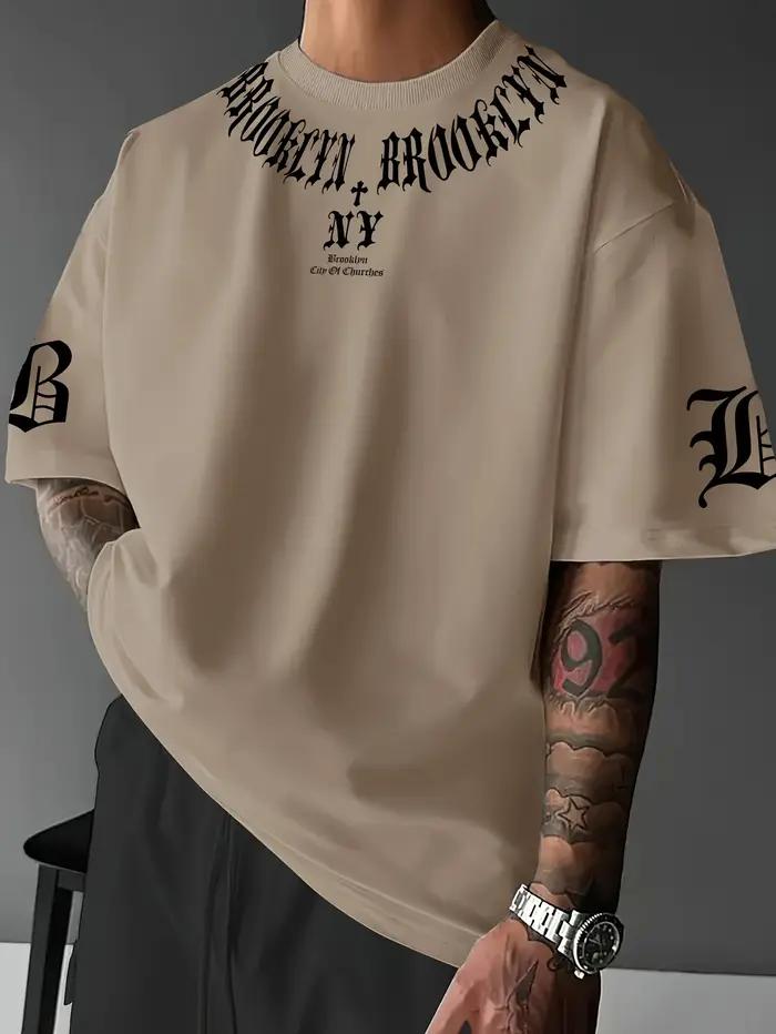 T-shirt pour hommes, décontracté, simple, à la mode, confortable, respirant et doux, avec lettres im