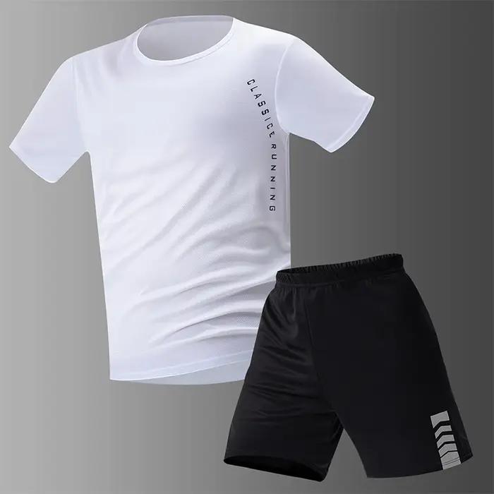 2 ensembles de taille européenne et américaine homme pantalon court à manches courtes costume homme