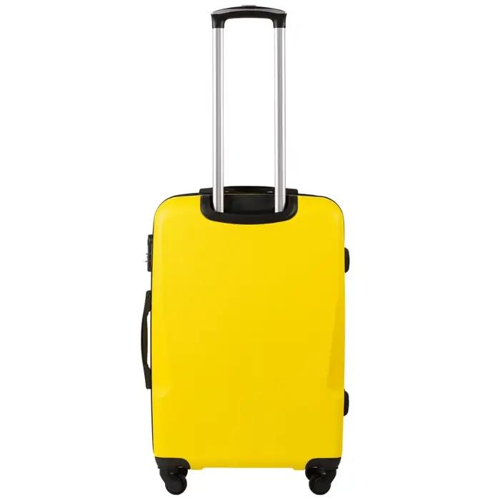 Lot de 4 roulettes WINGS PLOVER jaunes en ABS + (L/M/S/XS) rigides à 4 roues 360° ° Serrure à comb