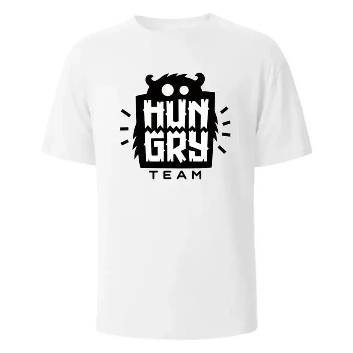 T-shirt imprimé affamé Hip-Hop drôle pour hommes et femmes, 100% coton, t-shirts basiques surdimensi