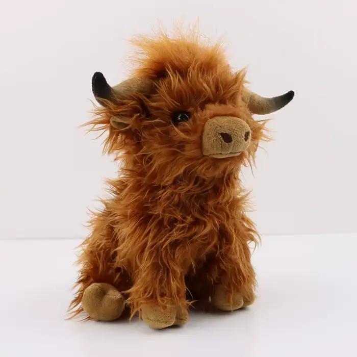 CYISONAL Highland vache animaux en peluche peluche taureau peluche poupée animale cadeau doux pour e