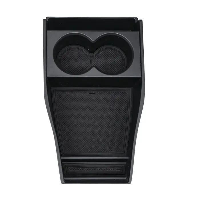 Accoudoir central noir ABS, boîte cachée, support de verre, plateau organisateur de Console pour Hyu