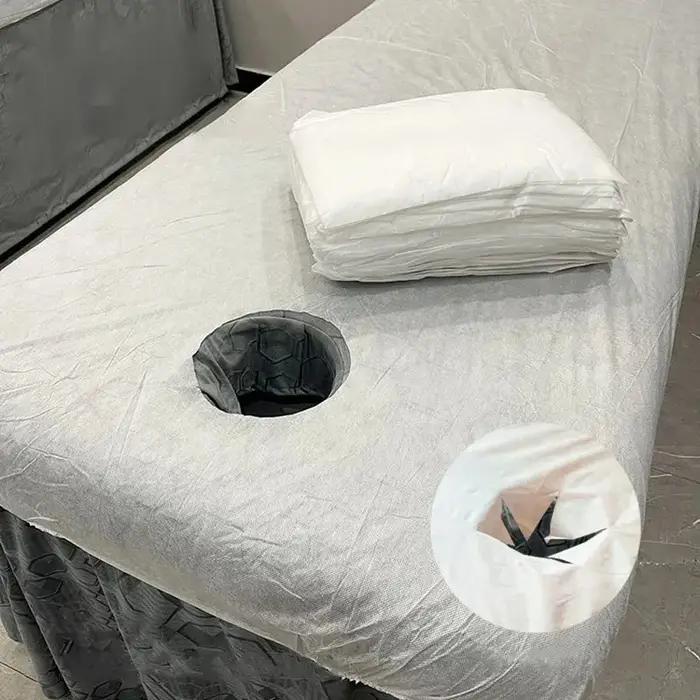 Couvre-lit élastique en tissu non tissé doux pour salon de beauté drap de lit de massage spa 10 pièces confortable relaxation bien-être professionnel usage personnel