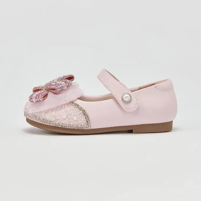 Dave Bella enfants chaussures en cuir automne printemps fille princesse chaussures anti-dérapant élé