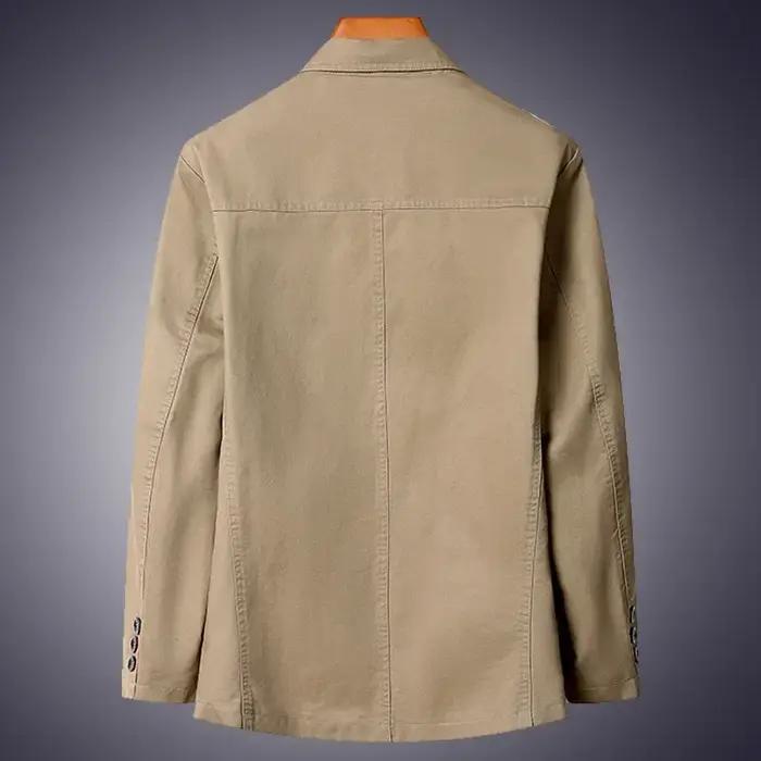 Blazer nouveaux hommes mode affaires couleur unie coupe ajustée travail décontracté coton coréen man