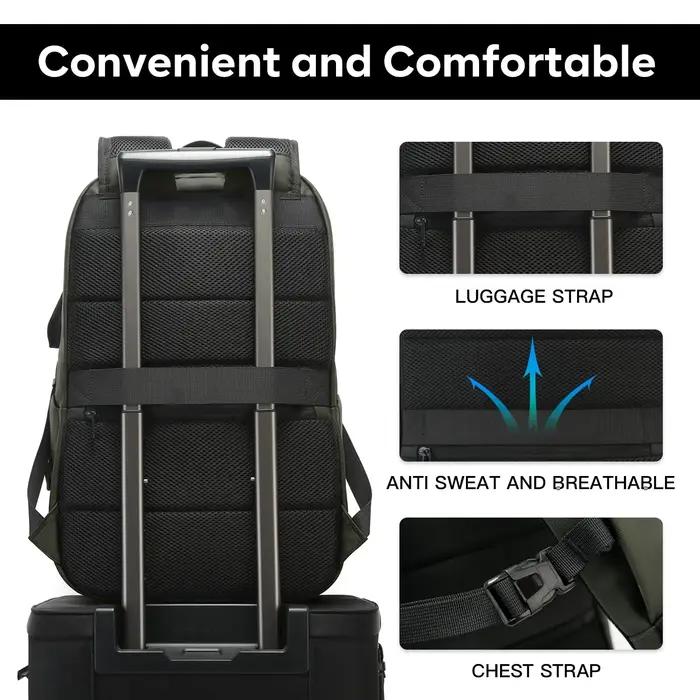 BANGE Carry On Sacs à dos légers pour ordinateur portable de 15,6 pouces pour hommes, pour les voyag