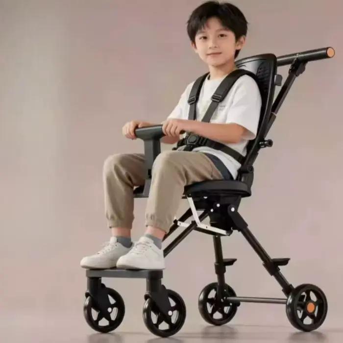 Poussette compacte et légère pour bébés voyage en avion chariot de déplacement facile et robuste pour parents occasionnel usage quotidien