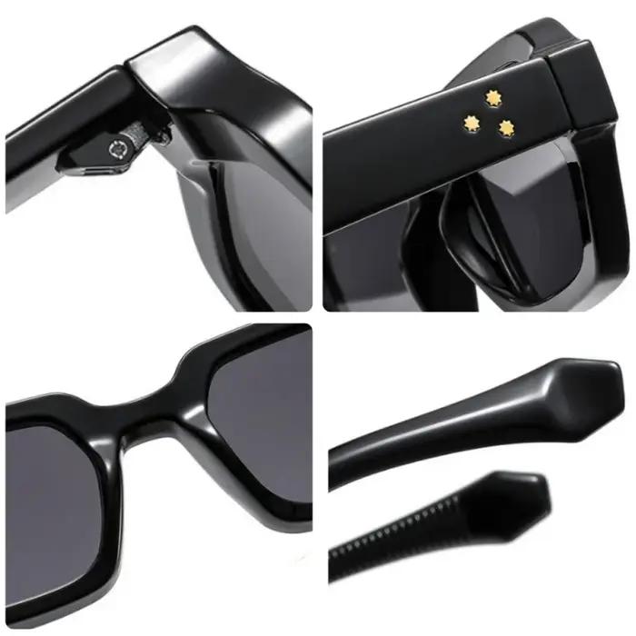 Nouvelle mode petites lunettes de soleil carrées pour femmes hommes Design moderne rétro Double coul
