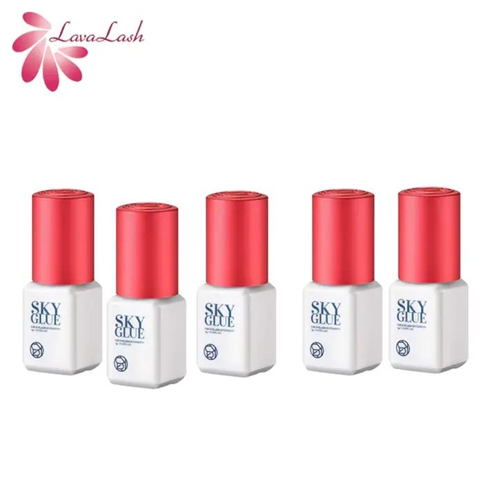 Extensions de cils coréennes originales, colle Sky avec capuchon rouge, temps de séchage de 1 à 2 se