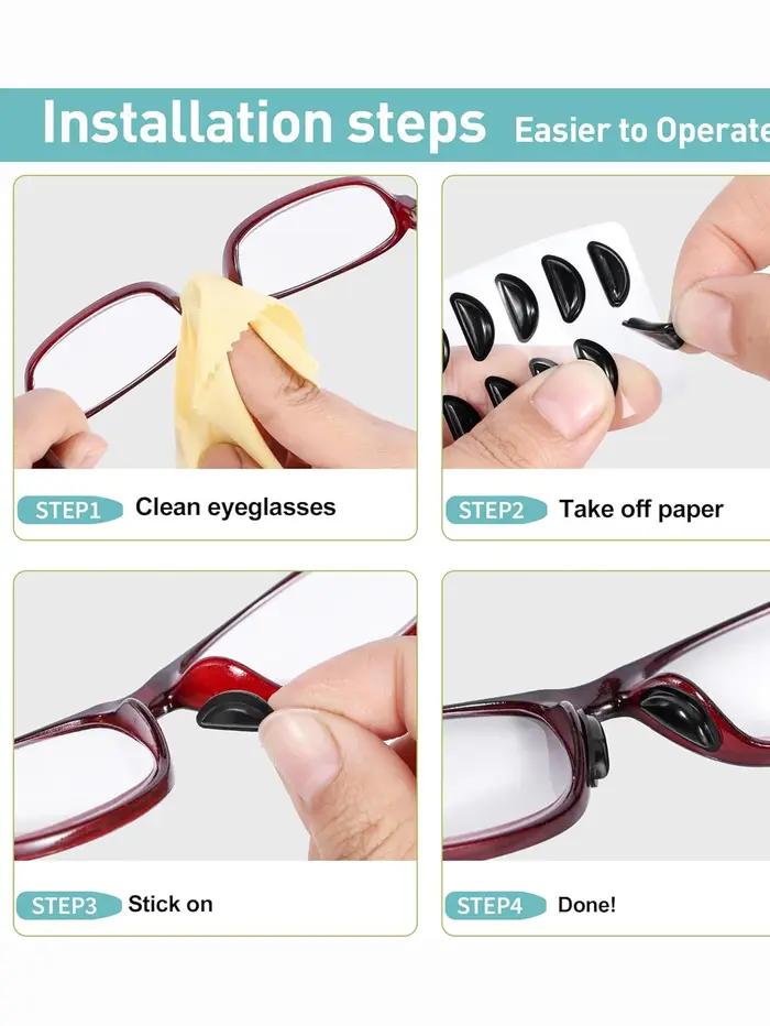 5 paires de plaquettes nasales antidérapantes pour lunettes, autocollants en Silicone souple, plaque