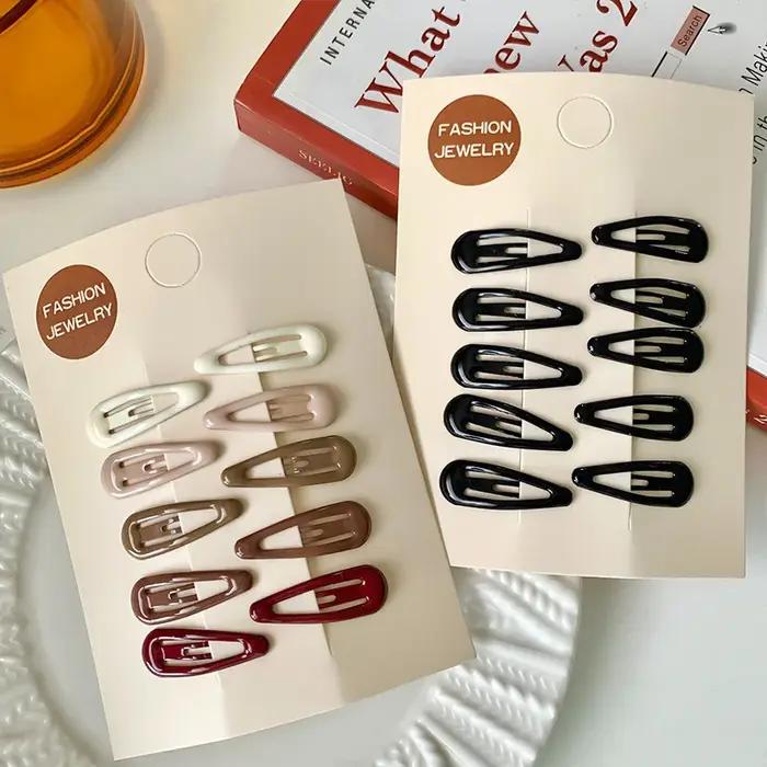 10 pièces/sac filles Mini pinces à cheveux épingles à cheveux BB épingles à cheveux Barrettes en mét
