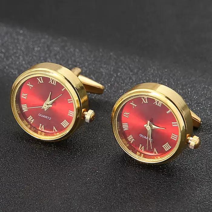 Boutons de manchette de montre pour hommes, chemises de cou, boucle de luxe, Business fonctionnelle,