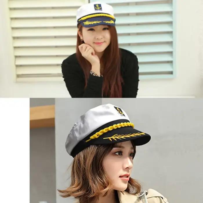 Chapeau de capitaine de yacht pour adulte, réglable, pour hommes et femmes, idéal pour les fêtes, le