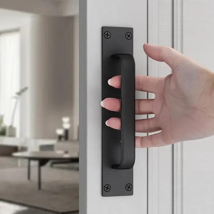 Poignée de porte sans perçage en alliage d'aluminium pour portes, fenêtres, portes coulissantes, portes coulissantes en verre et tiroirs d'armoire élégante pour la décoration intérieure et les occasions spéciales