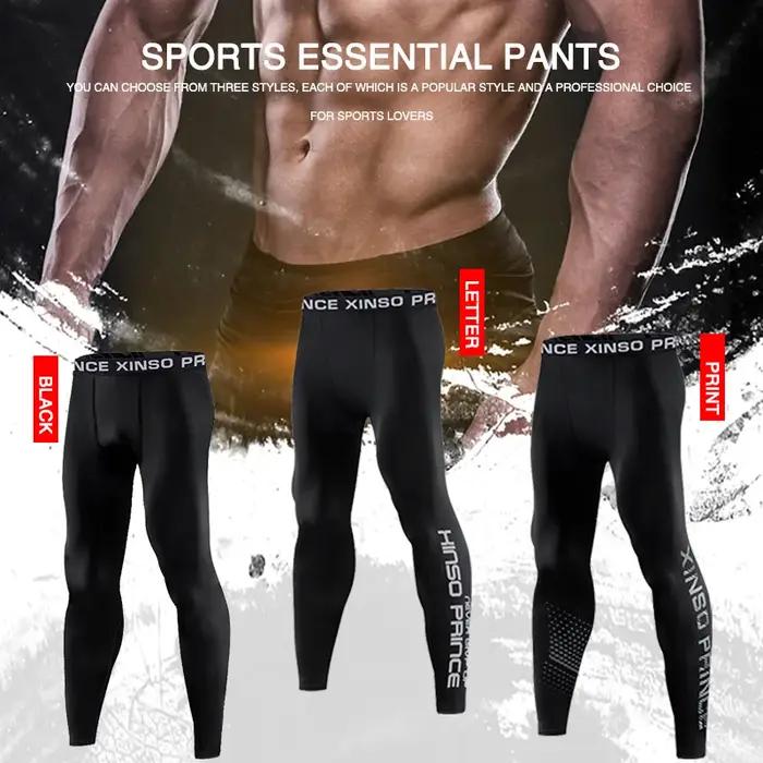 Leggings de sport Pro Fitness pour hommes, basket-ball, entraînement de fond, fjRunning, séchage rap